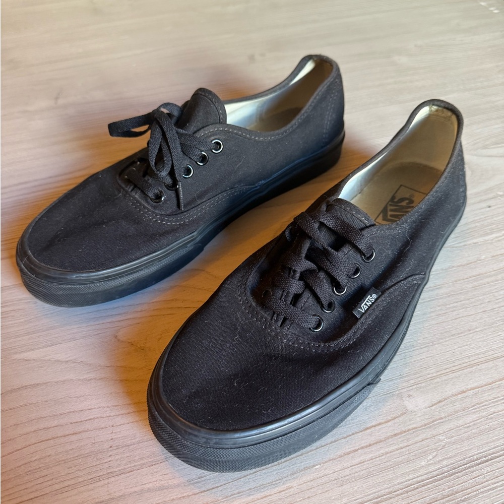 Vans Black Lace-Up Sneakers